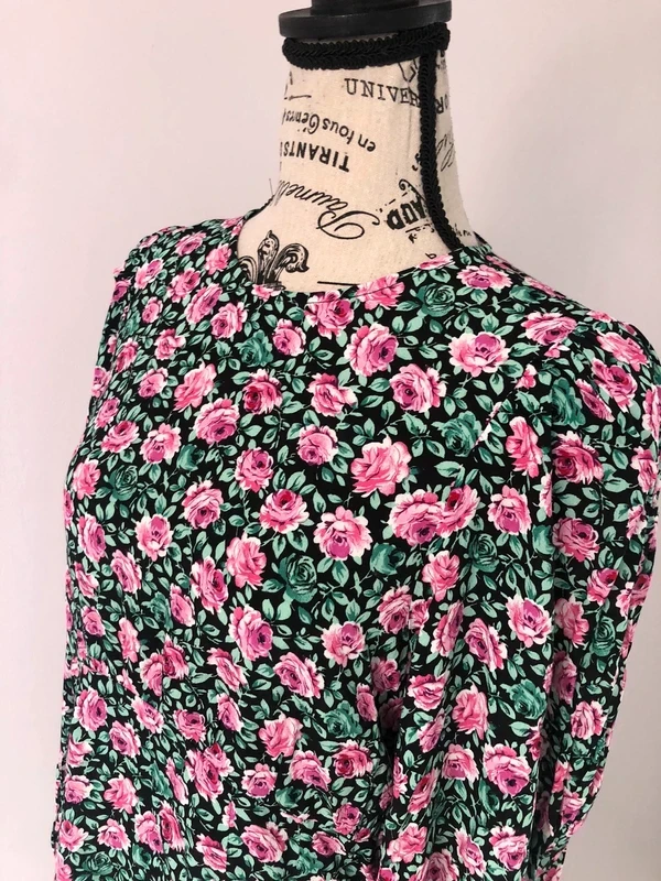 🌸 Black floral dress – Zara – Size S – Very good condition – photo 8